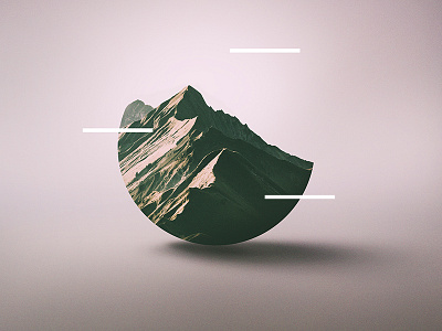 Drop shadow exercise. 2018 circle design lines mountains shadow shapes