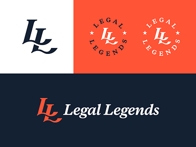 Legal Legends letter lettering ll logo logotype mark monogram symbol typography