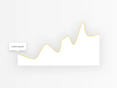 Abstract yellow line graph with shadow data visualisation data visualisation gradient graph line shadow tooltip ui white yellow