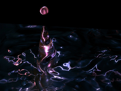 Water drop cinema4d drop render water