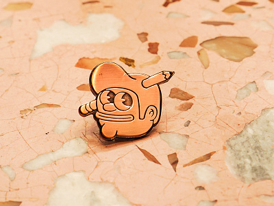 The Creative Pain copper pin bubbles copper enamel pez pin pink plastic shipping soap sticker mule the creative pain tyler