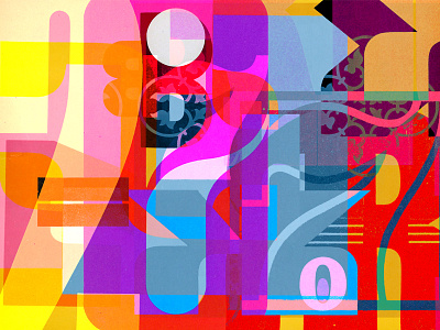 Myth Mouth color letters light numbers poem poster print prism type word