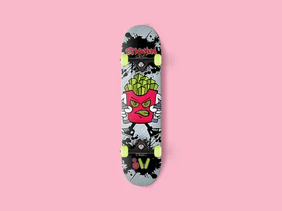 Starvin's Workshop Deck arminpapp deck frenchfry fryguy skateboard skateboarding starvin starvinsworkshop