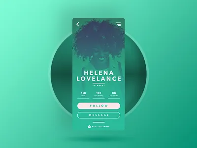 Daily UI #006 User Profile 006 app dailyui green interface iphone x mobile ui user interface user profile ux