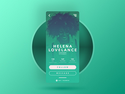 Daily UI #006 User Profile 006 app dailyui green interface iphone x mobile ui user interface user profile ux