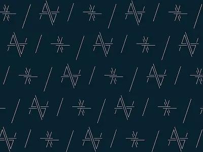 The Alastair Pattern linear navy pattern typography