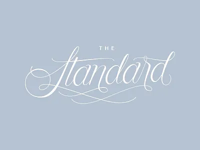 The Standard branding custom hand lettering lettering typography