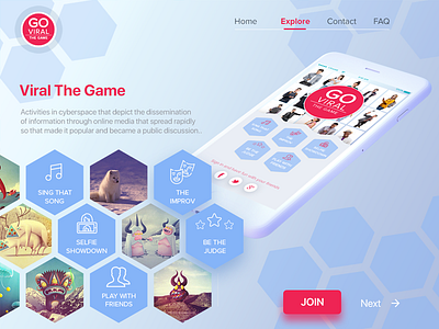 Viral the Social Media design app landing page