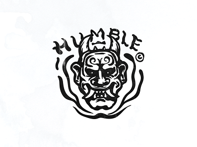 Hannya Japanese Mask clean demon hannya humble ink japanese mask