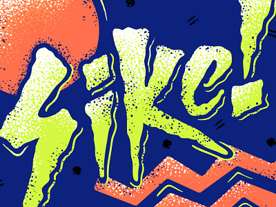 Sike! Inspired by Surf Style 90s hand lettered hand lettering handlettering logo memphis sike surf texture typography words