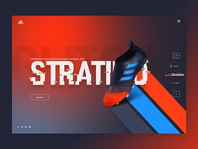 Adidas Glitch 2 clean fresh layout mobile redesign responsive ui ux