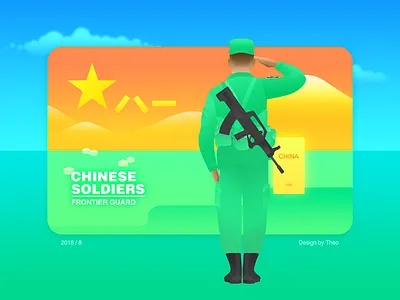 Frontier Guards（Army Day 2） army china frontier guards illustrator painter