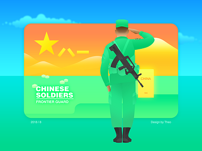 Frontier Guards（Army Day 2） army china frontier guards illustrator painter
