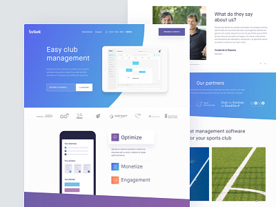 Syltek club fullscreen minimal mobile responsive sport tennis ui ux web website