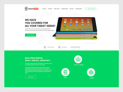 Landing page for wholesale tablets branding interface design landing page tablet ui ux website wholesale