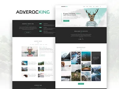Adverocking — Personal Lifestyle Elementor Template blog demo lifestyle skin web design website wordpress