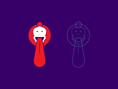 Weird Lines - Experimenting caracter experimenting ghost illustration logo red