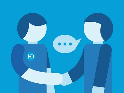 Flat Illustrations blue clean flat hand shake illustration people simple