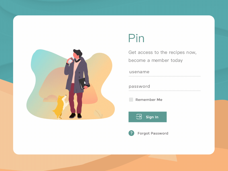 Login page animations background login