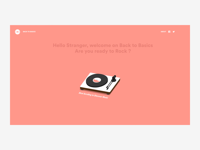 Back To Basics 5 - Home & Music Style Selection after effects animation color loader loading logo transition webdesign