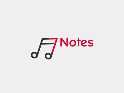 7notes logo design branding corporate creative design designer graphic identity illustrator logo mark minimal modern