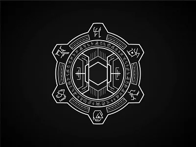 Mystic Symbol 3 abstract ancient emblem geometric art icon illustration line art magic mystic rune sacred geometry symbol