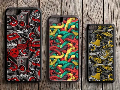 Seamless backgrounds with graffiti art design doodle graffiti pattern seamless background vector