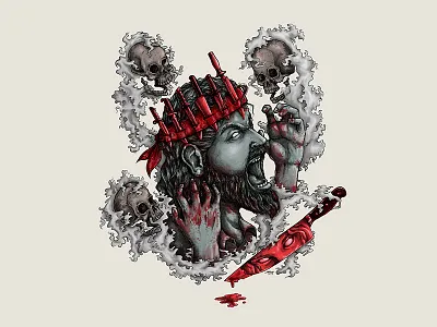 Macbeth art inspiration design flat hand drawn illustration illustrator inspiration misfit shakespeare studio