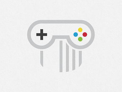 Joystick Pillar Logo Design Concept color combinations green exploration visual brand flat joystick pillar logo identity icon logo service color logos logofolio geometric red selection branding simple game illustration simple shape mark style guide bright vector logomark design yellow blue design