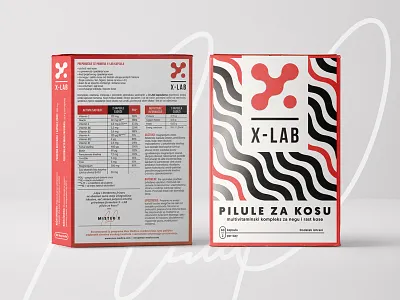 X-LAB pt.1 hair minimal modern packaging supplement