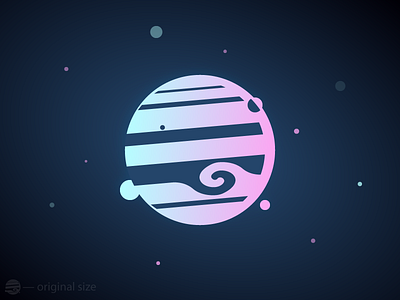 Jupiter glyph gradient icon jupiter planet space