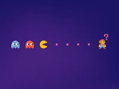 double u tee eff 8bit arcade game ghost how mario pacman pink pixel what why wtf