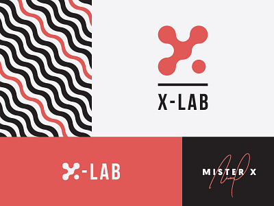 X-LAB pt.2 identiity lab logo minimal modern pattern x