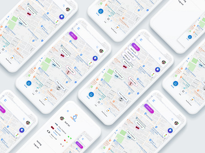 Car Tracking app exploration ! app car filter illustration location map minimal status track ui ux web