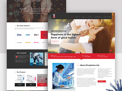 Onephama Homepage Design homepage medicine pharma pharmaceutical template ui design ux design web web template web trend website