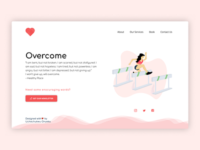 Landing Page Challenge Day 002 africa figmaafrica help illustration love stress ui uiux ux