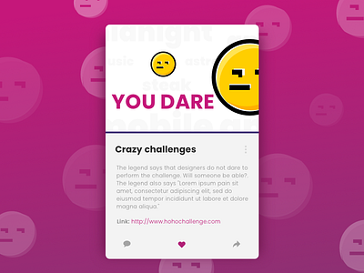 Hohochallenge - YOU DARE animation app challenge design flayer hohochallenge icons illustration mobile sketch watch web