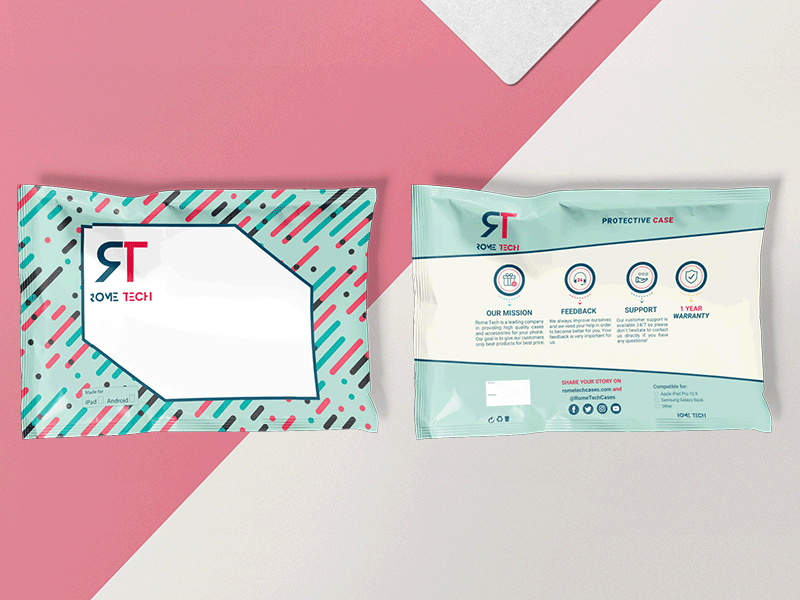 Tablet Packaging Design for Rome Tech brand adobe portfolio behance creative dribbble graphic design packaging design print design product design tablet cases