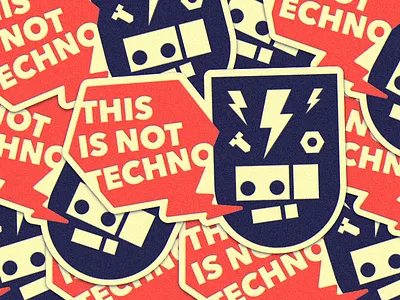 Not techno stickers robot shortcircuit sticker stickers techno