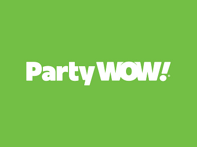 Party WOW! Final Primary logo brand branding custom typography fun logo party party store