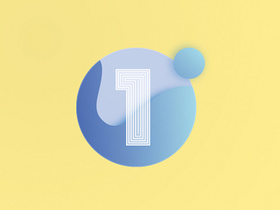 One Mark abstract brand bubbles mark one round typography