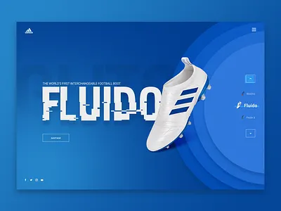 Adidas Glitch 3 clean fresh layout mobile redesign responsive ui ux