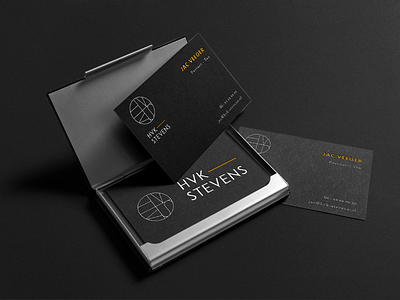 HVK Stevens - Business Cards brand identity branding business cards businesscards dark logo logotype luxury monogram