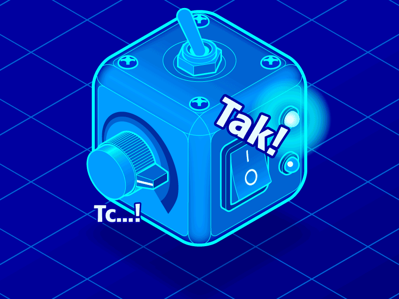 Anti-stress cube. aftereffects blueprint control cube illustrator isometric joystick motiongraphics onoff onomatopoeia stress vectorgraphic