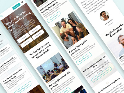 Remote Year Mobile Homepage cro mobile design user experience ux design