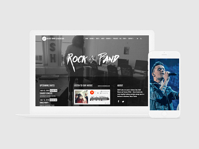 Music WordPress Theme - Responsive Musician Site Builder artist audio band music musician play responsive site builder song template theme web design