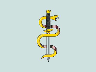 Sneaky Snek blade color dagger illustrate illustration palette snake snek switchblade