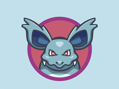 030 Nidorina badge collection icon illustration kanto mascot nidorina patch pokédex pokémon series