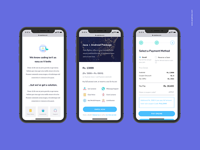 Acadview Mobile Screens coding community education engineering iconography mobile payment flow responsive design user experience user interface website