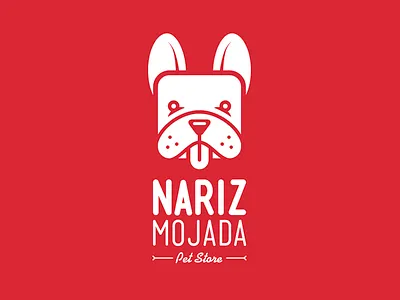 Pet Store Logo bulldog dog frenchie logo pet store red